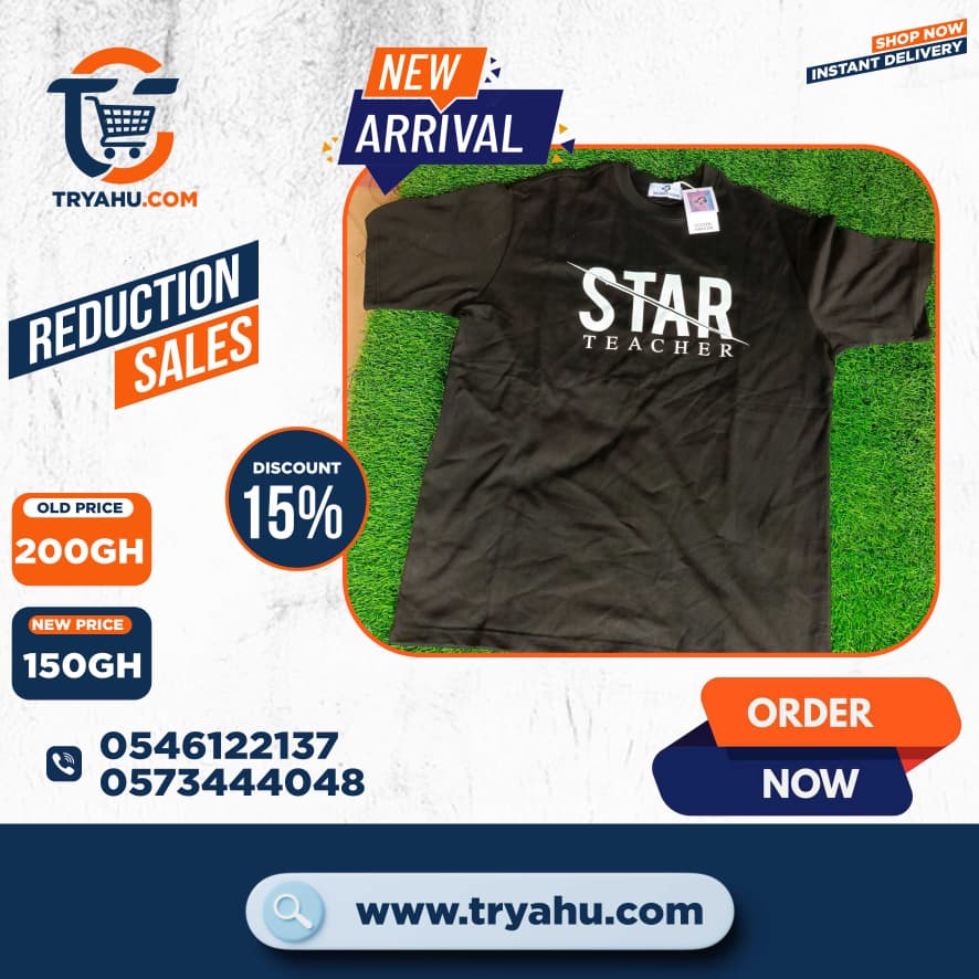 Heavy 100% Cotton Men’s T-Shirts | Tryahu Ghana | Premium Comfort Wear
